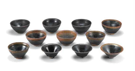 흑유 완 黑釉 碗높이 7.5cm 입지름 12.3cm 원元 (1271-1368)