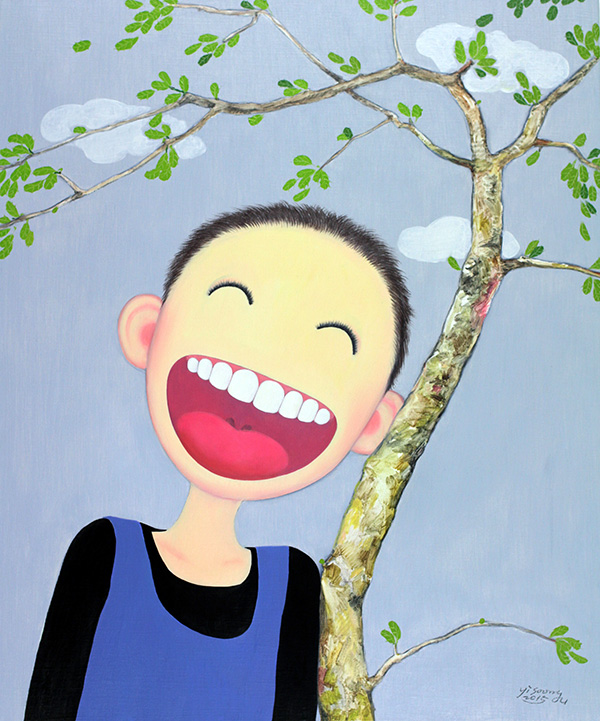 작품명 : 이순구 <웃음꽃-정원에서> 60.6×72.7cm, oil on canvas, 2015